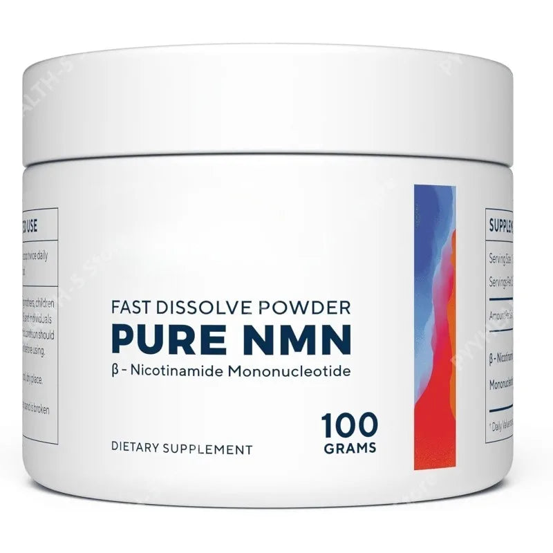 NMN 100g Powder: Pure β-Nicotinamide Powder (Supports Fast Dissolve, Vegan NAD+ Levels & Cellular Energy)