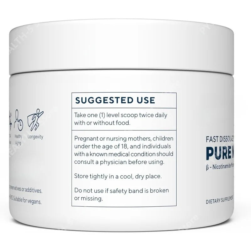 NMN 100g Powder: Pure β-Nicotinamide Powder (Supports Fast Dissolve, Vegan NAD+ Levels & Cellular Energy)