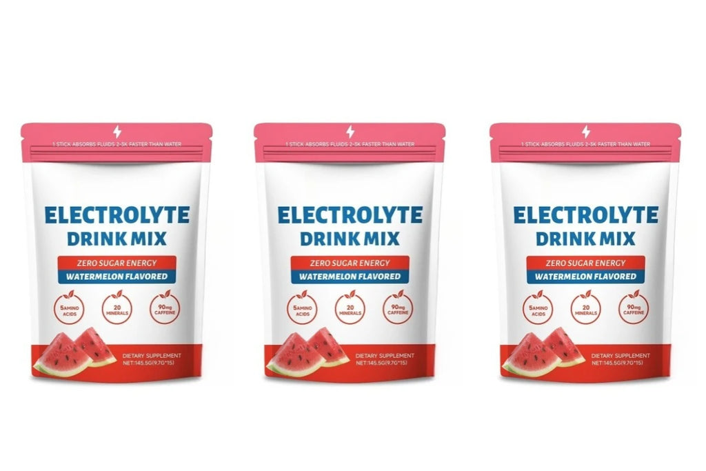Electrolyte Drink Mix: Zero Sugar with 90mg Caffeine Amino Acids, Minerals, Vitamins