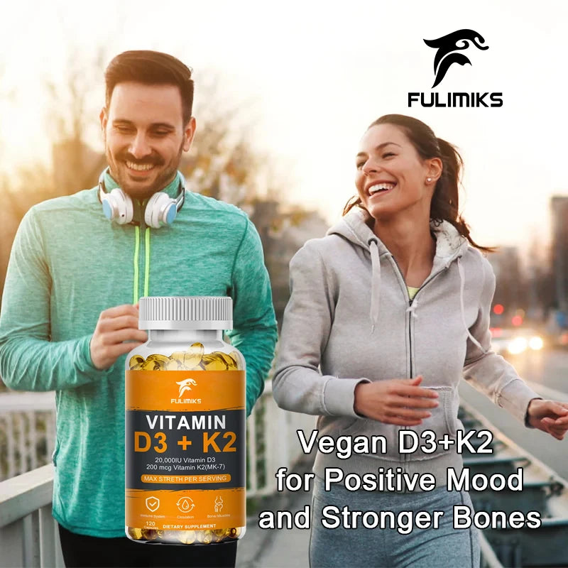 Vitamin D3 K2 Capsule:  20,000 IU (Strong Dosage)