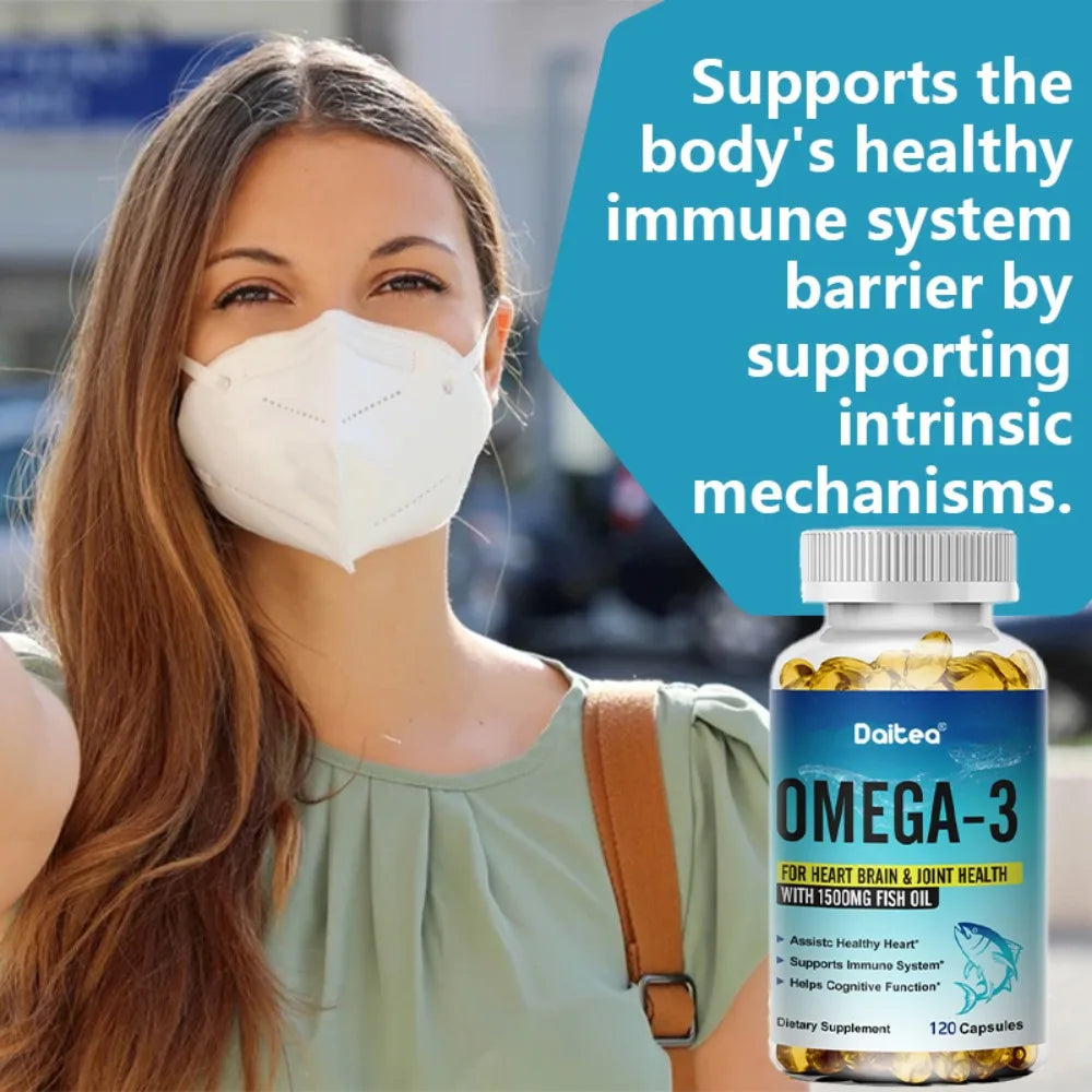 Omega-3 1500mg Fish Oil Capsules: 120 Capsules