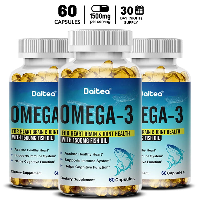 Omega-3 1500mg Fish Oil Capsules: 120 Capsules
