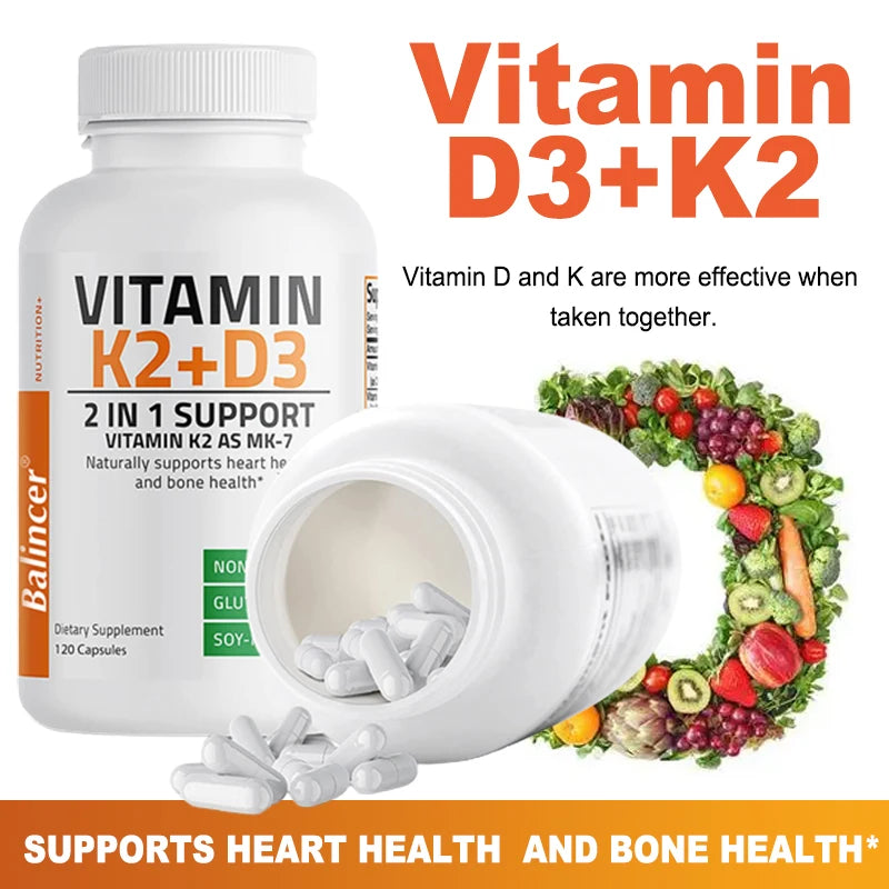 Vitamin D3 + K2 (MK7) (Highly Recommended)