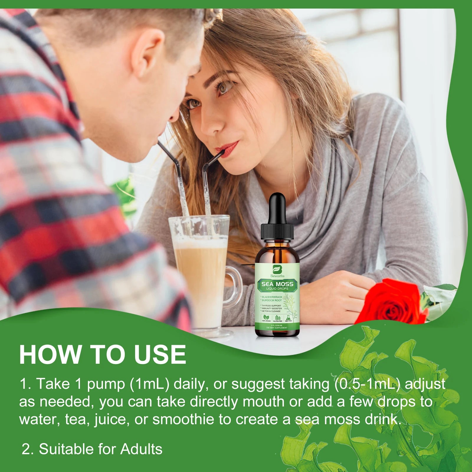 BEWORTHS 100% Organic Sea Moss Drop
