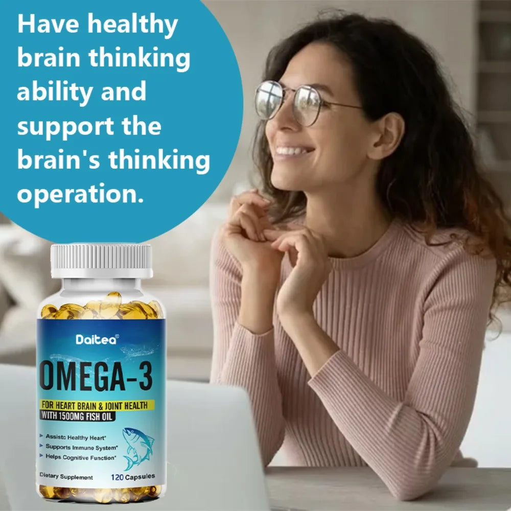 Omega-3 1500mg Fish Oil Capsules: 120 Capsules