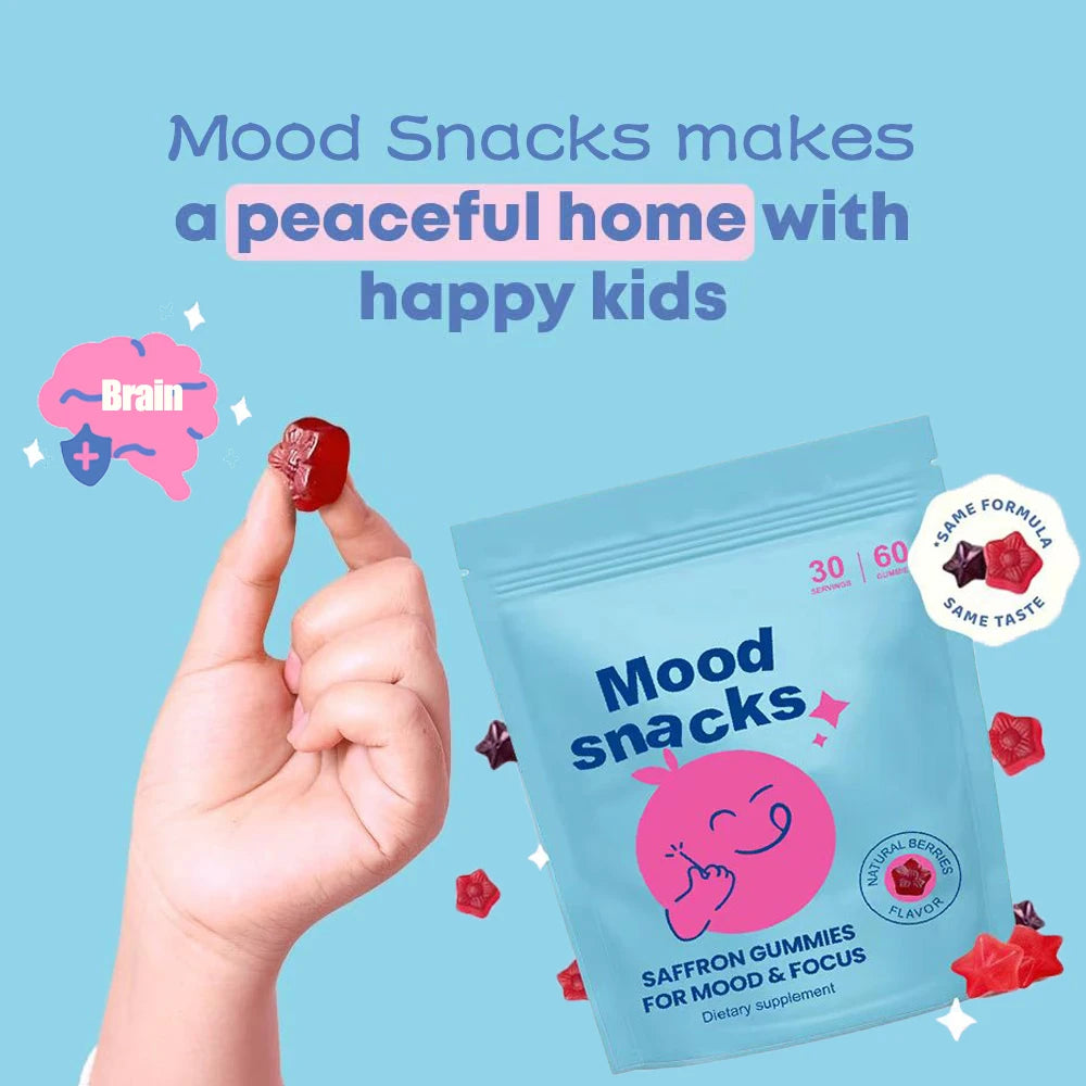 Mood Snacks Gummies for Children - Genius Kids Focus Vitamin Gummies