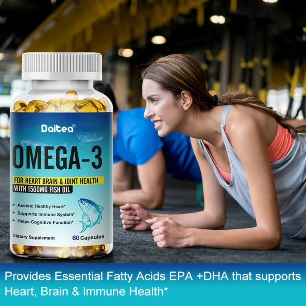 Omega-3 1500mg Fish Oil Capsules: 120 Capsules