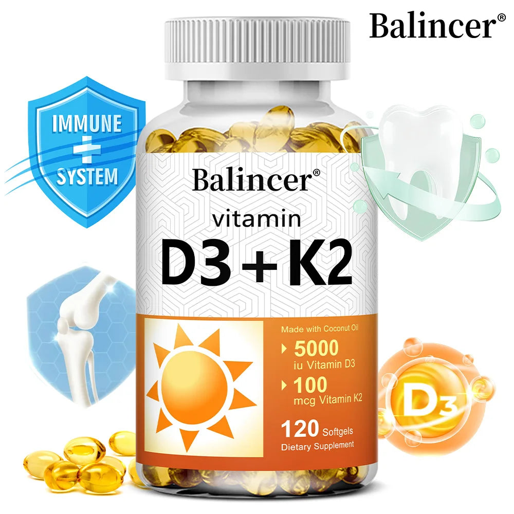 Vitamin D3 + K2 with Organic Virgin Coconut Oil (medium strength)