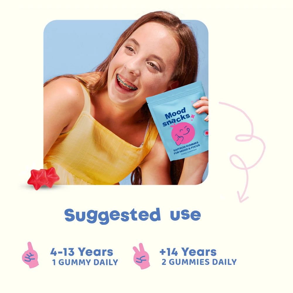 Mood Snacks Gummies for Children - Genius Kids Focus Vitamin Gummies