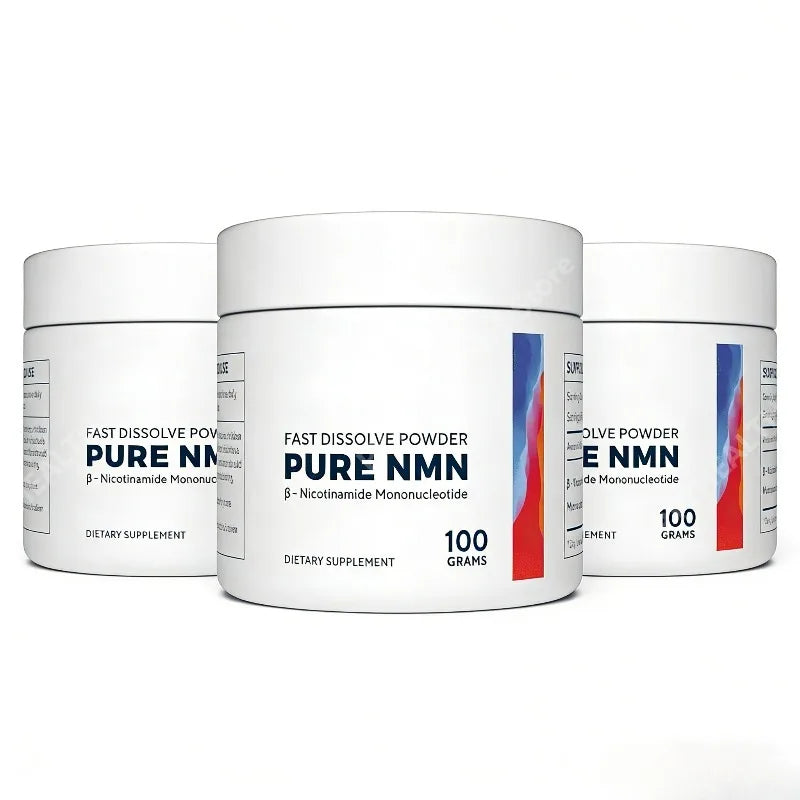 NMN 100g Powder: Pure β-Nicotinamide Powder (Supports Fast Dissolve, Vegan NAD+ Levels & Cellular Energy)