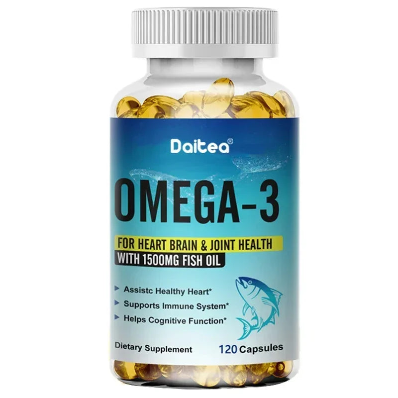 Omega-3 1500mg Fish Oil Capsules: 120 Capsules