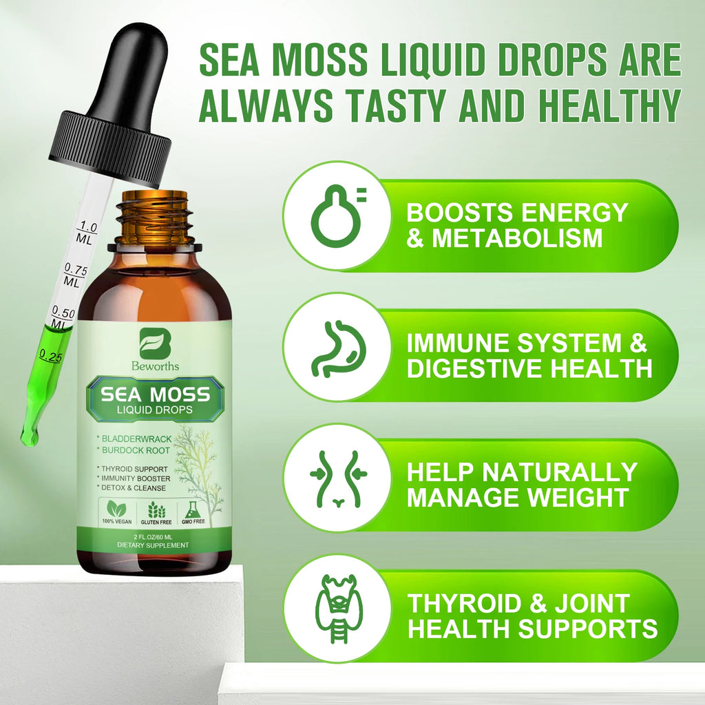 BEWORTHS 100% Organic Sea Moss Drop