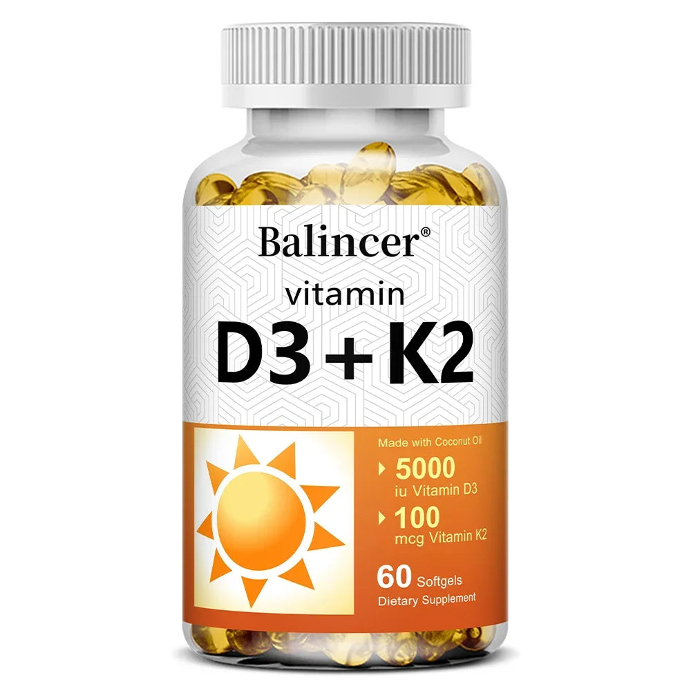 Vitamin D3 + K2 with Organic Virgin Coconut Oil (medium strength)