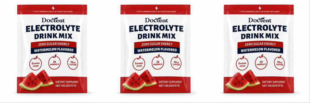 Electrolyte Drink Mix: Watermelon Flavored Zero Sugar Powder (15 Servings).