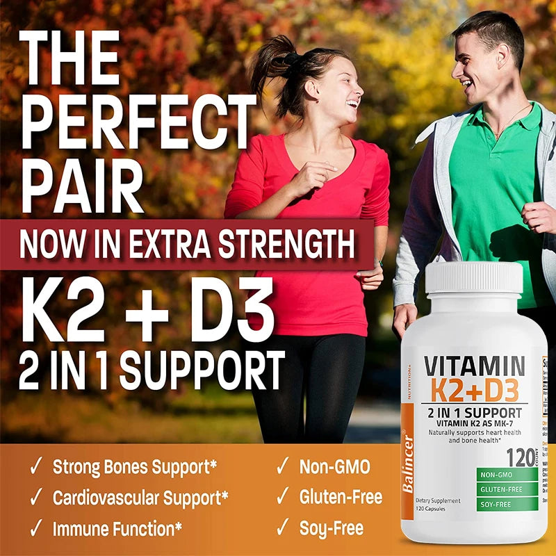Vitamin D3 + K2 (MK7) (Highly Recommended)