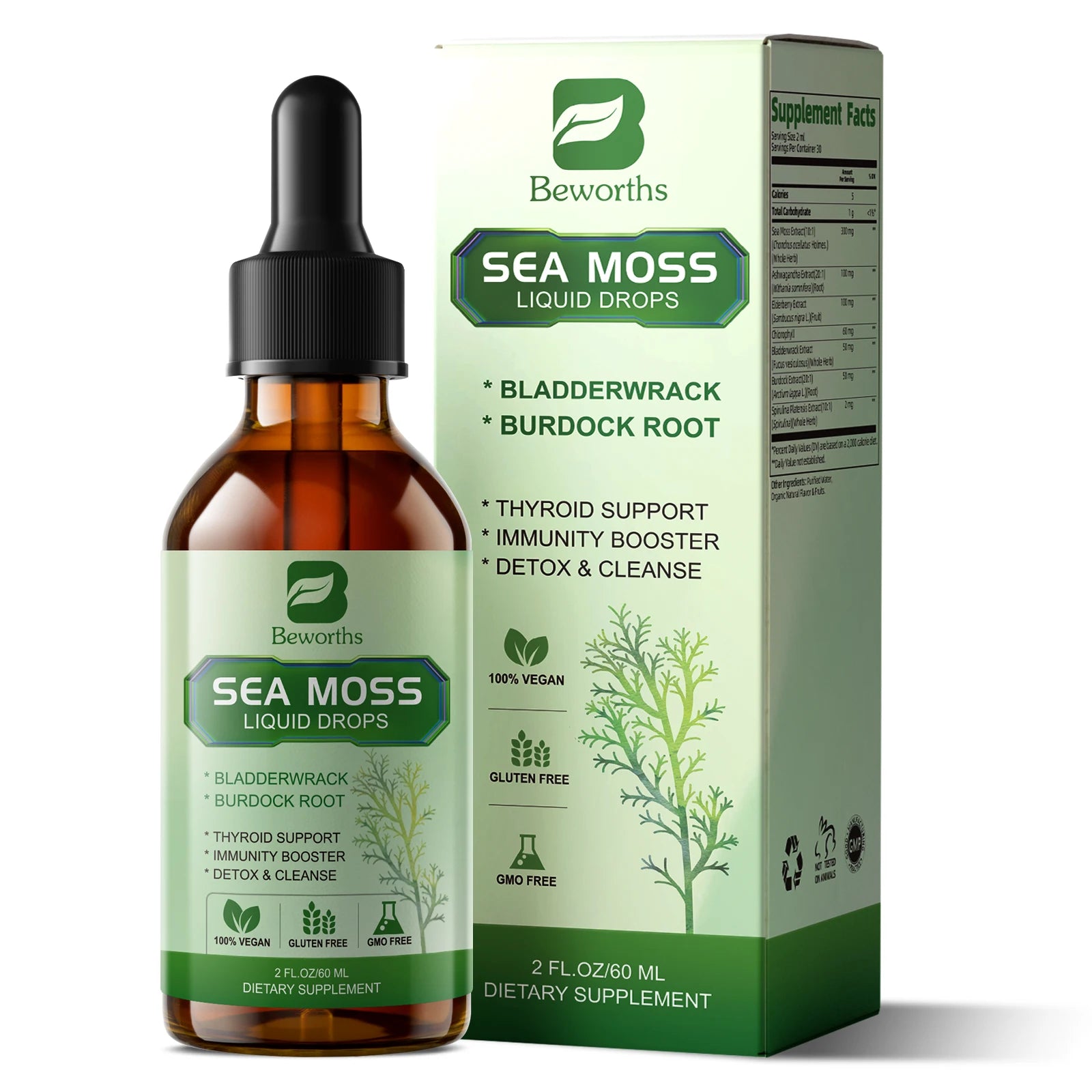 BEWORTHS 100% Organic Sea Moss Drop