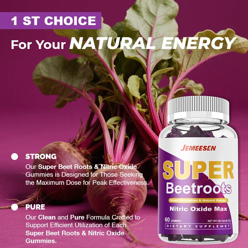 Super-Beet Root Gummies ( Beetroot, L-Citruline, Arginine )